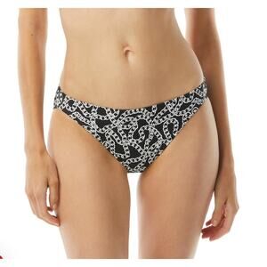 MICHAEL KORS Black & White Chain Link Bikini Bottom XS